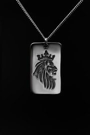 Lion Necklace Silver