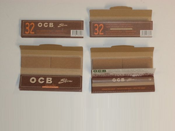OCB Kingsize Slims+Filter Unbleached 6 st (cigarettpapper)