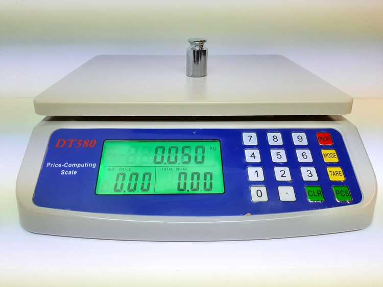 Digitalvåg XL (30 kg / 1 gram) + Vikt (50 g)