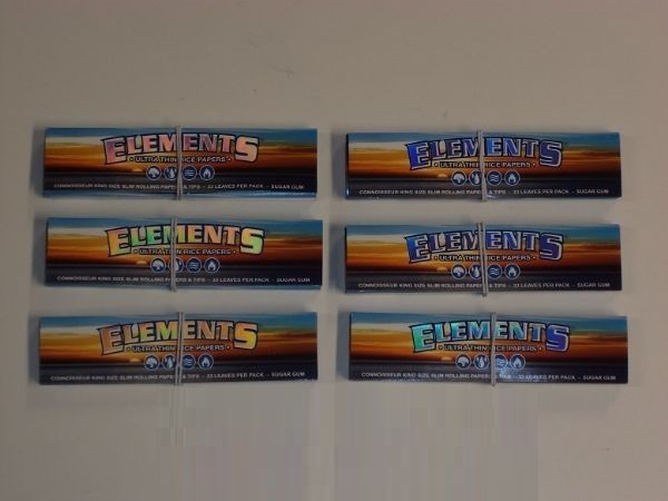 Elements Kingsize Slims+Filter 6 st (cigarettpapper)