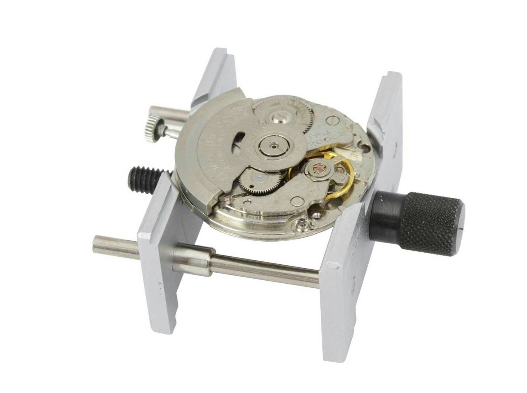 2st skruvstäd/klockhållare i metall (Klocka/urmakeri verktyg)
