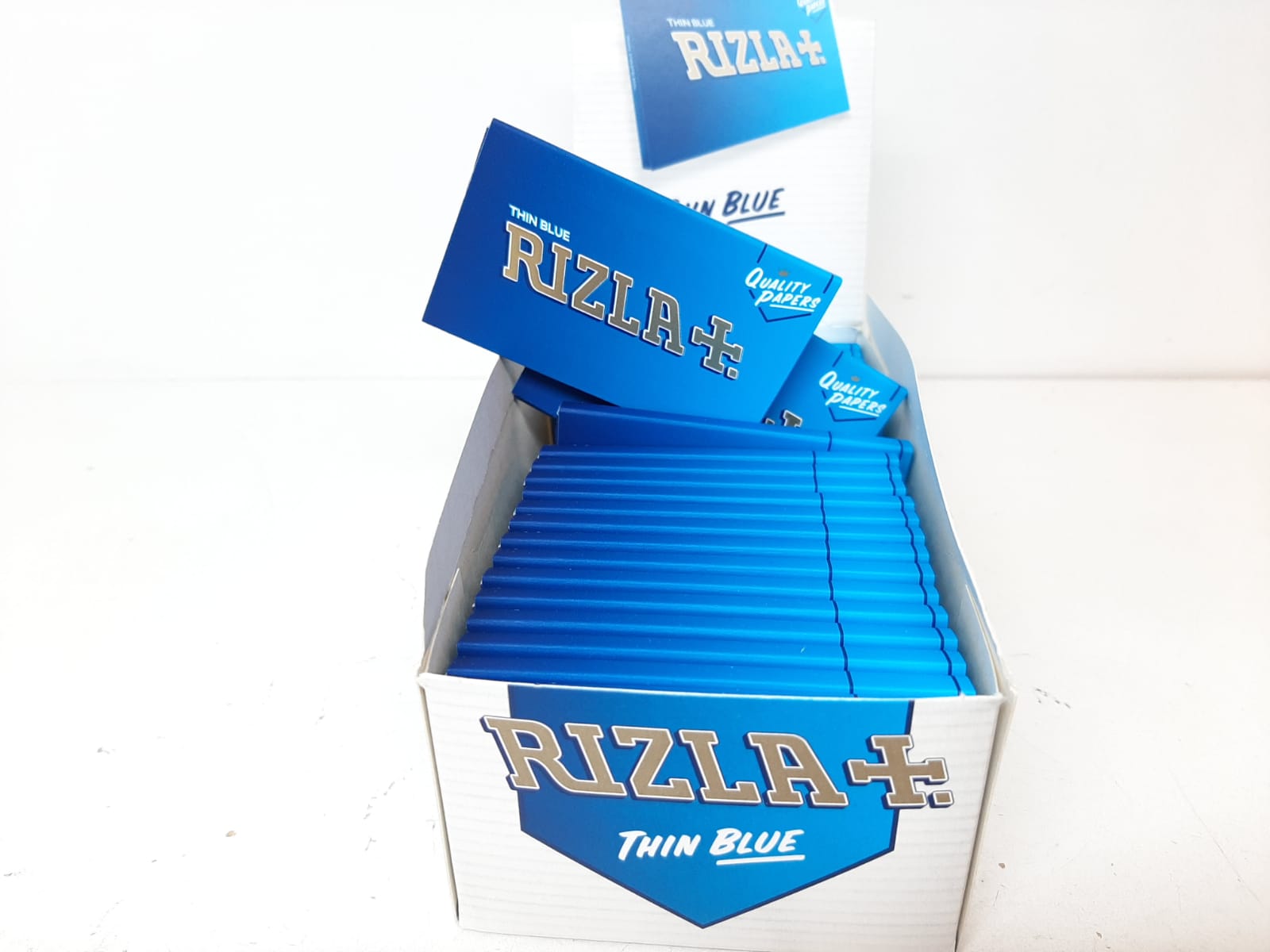 Rizla Blå Mini Thin Dubbel DISPLAY (cigarettpapper)