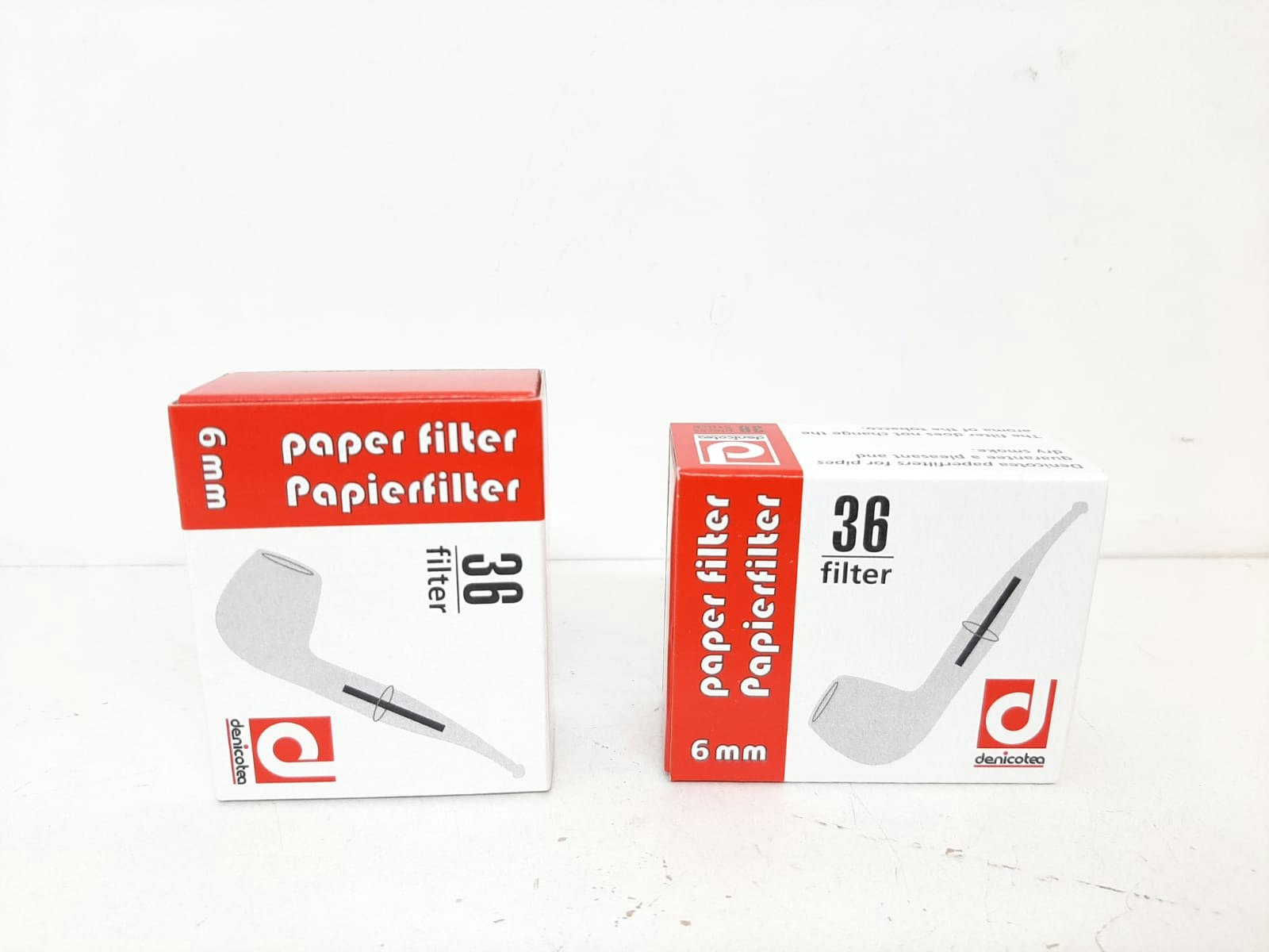 Denicotea Pappersfilter 6mm (1 förpackning X 36 filter)