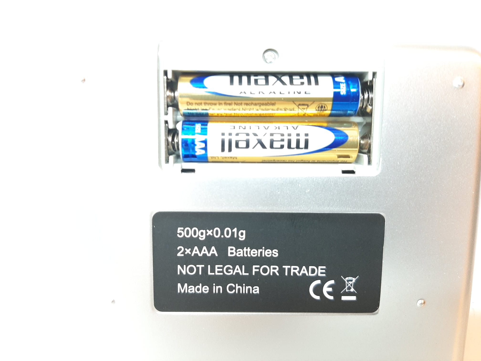 Digitalvåg (500 / 0.01 gram) + Vikt (20 g)