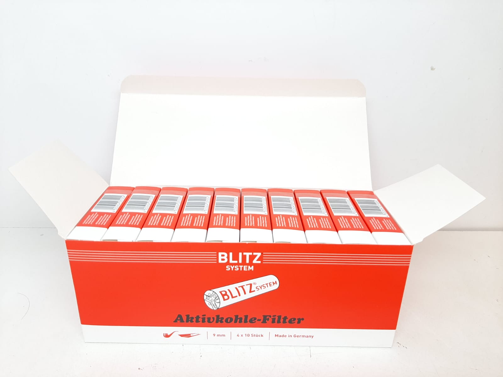 BLITZ Pipfilter 9mm (4 förpackningar X 10 filter)