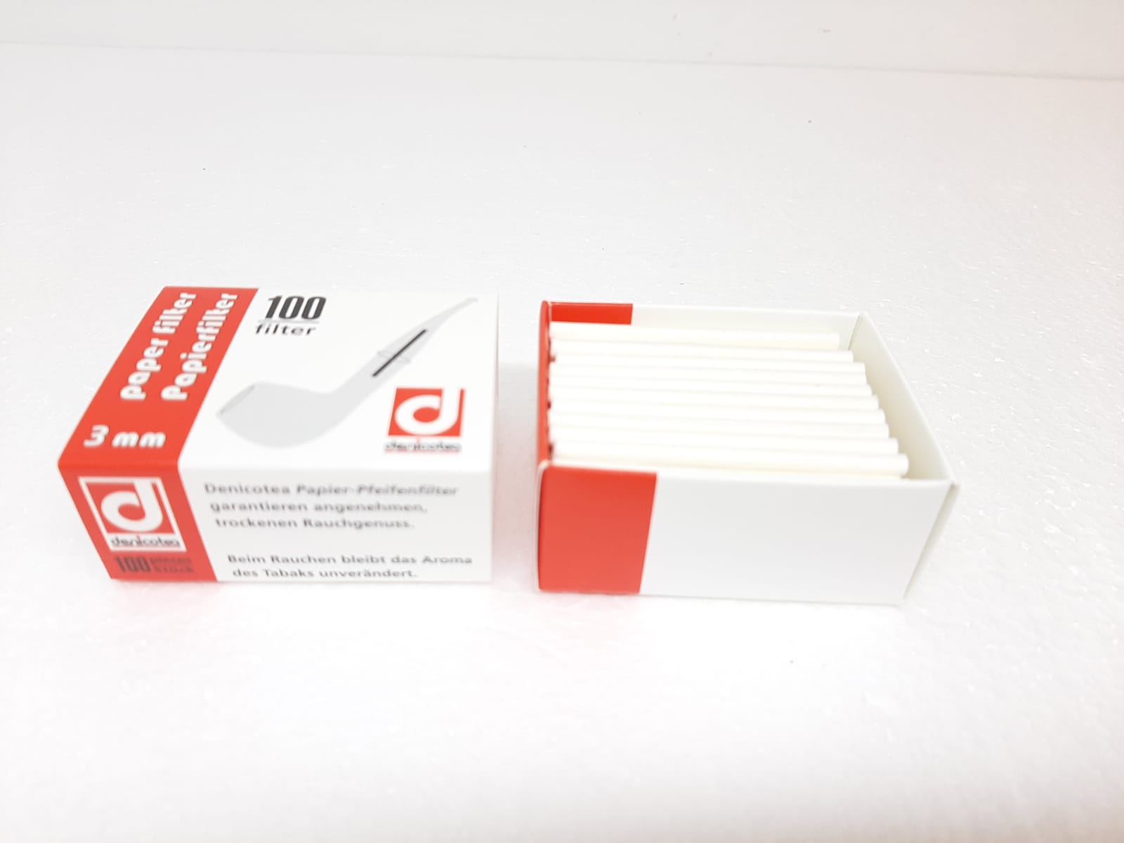 Denicotea Pappersfilter 3mm (100 filter)