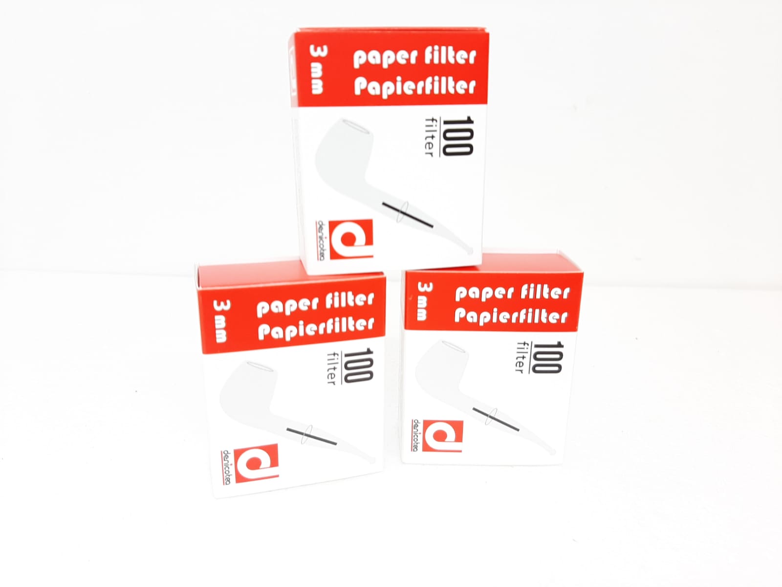 Denicotea Pappersfilter 3mm (100 filter)