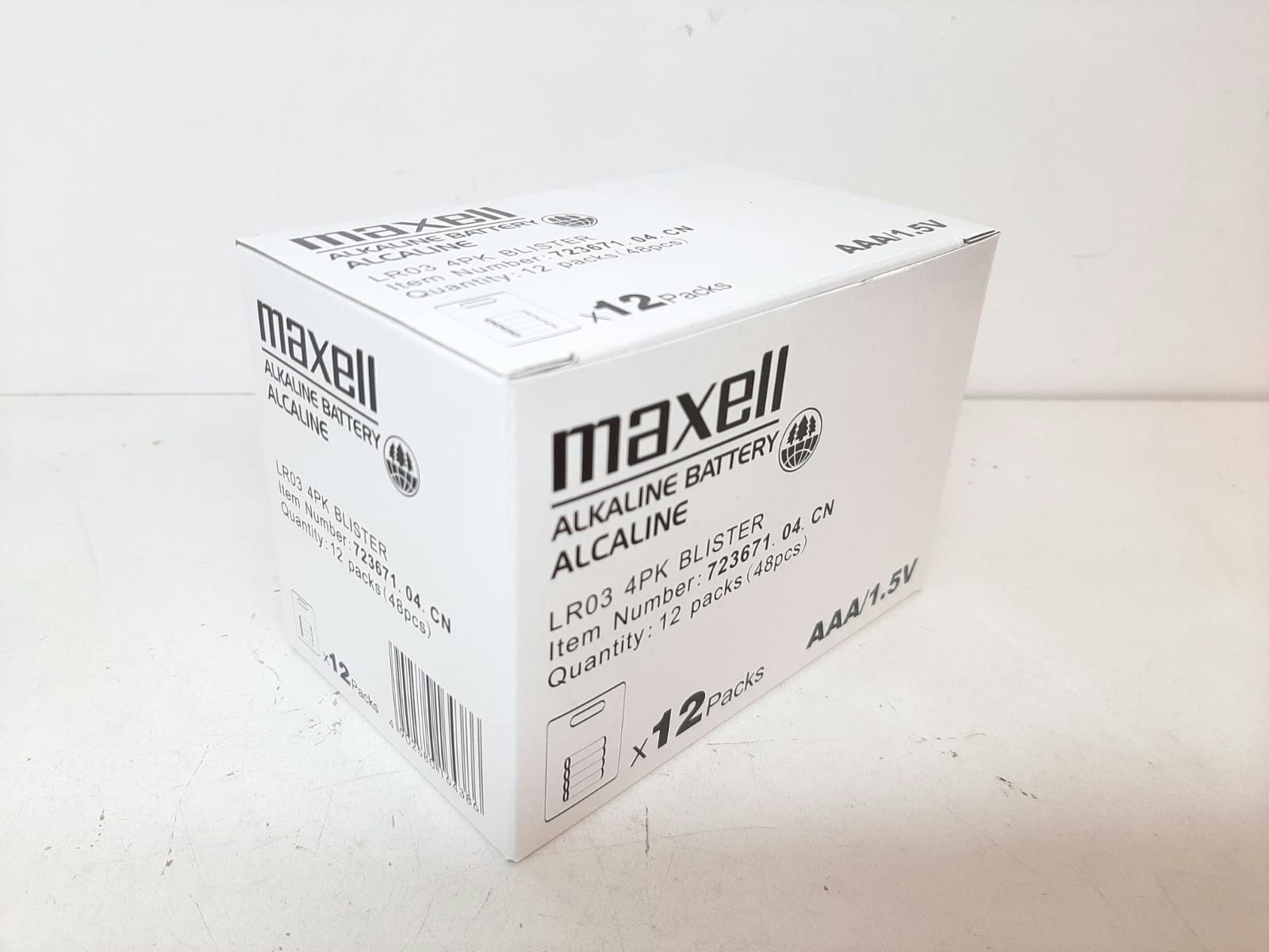 DISPLAY: Maxell AAA batterier (12x4 = 48 batterier)