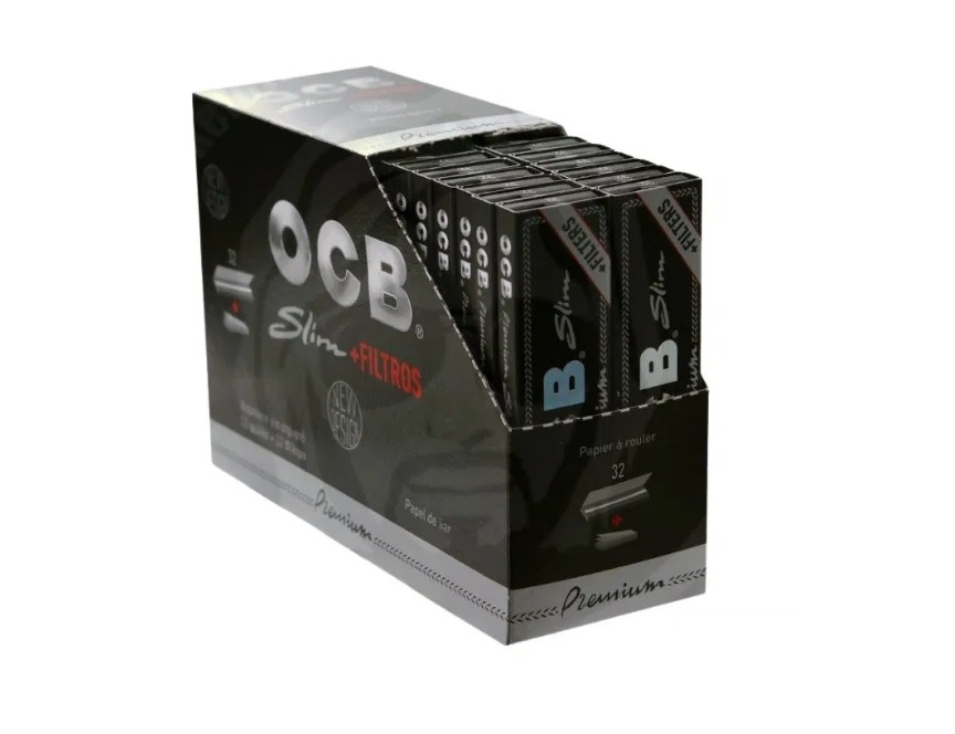 OCB Slim + Filter DISPLAY (cigarettpapper)