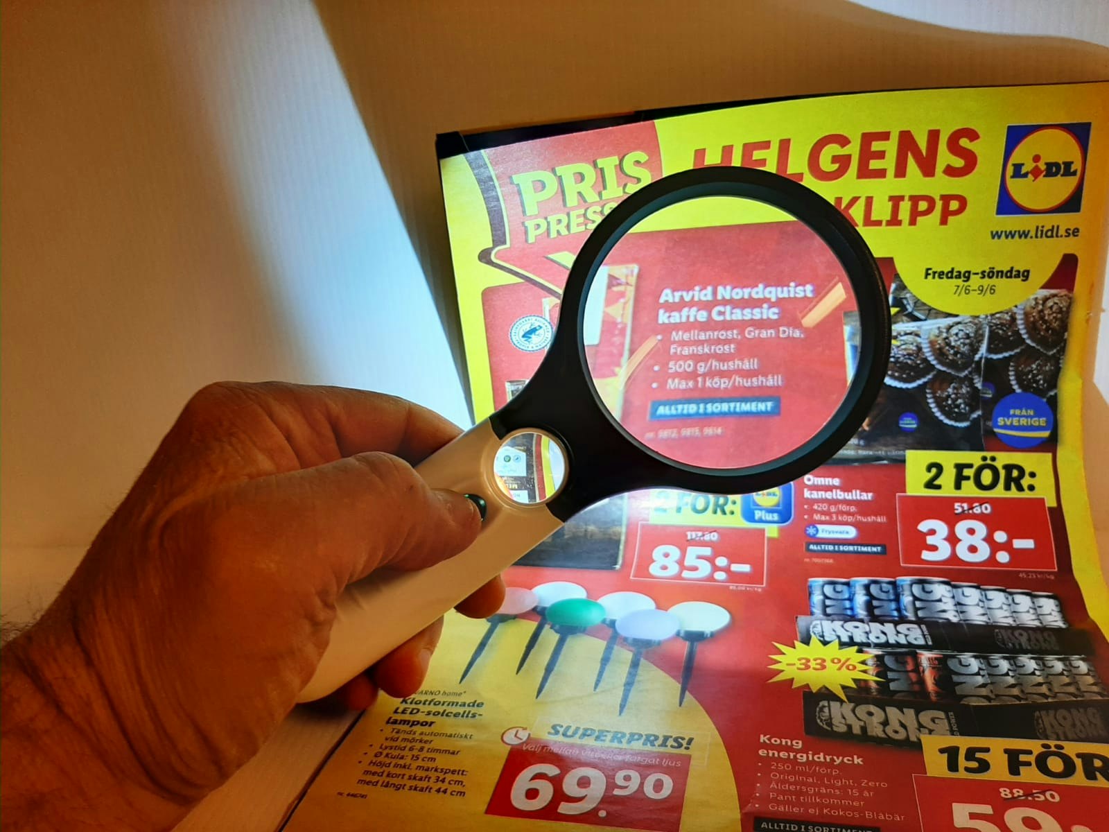 Förstoringsglas med LED (x10)