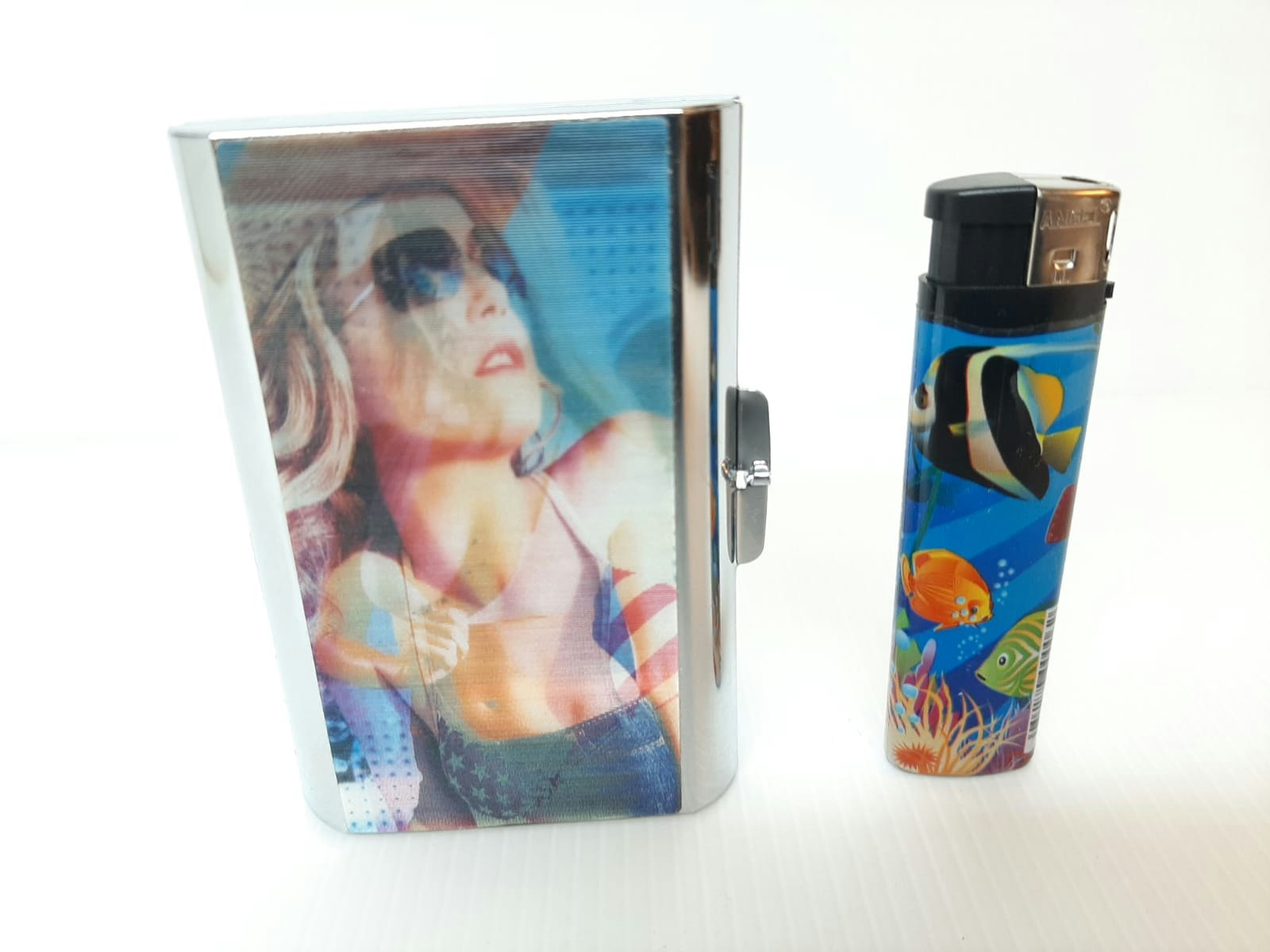 Cigarettetui Mini Beauty Women + tändare