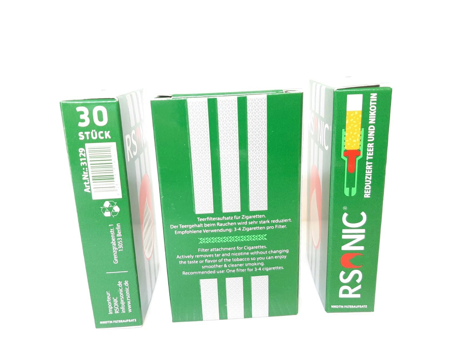 3 paket: RSONIC Filter munstycke (cigarett)