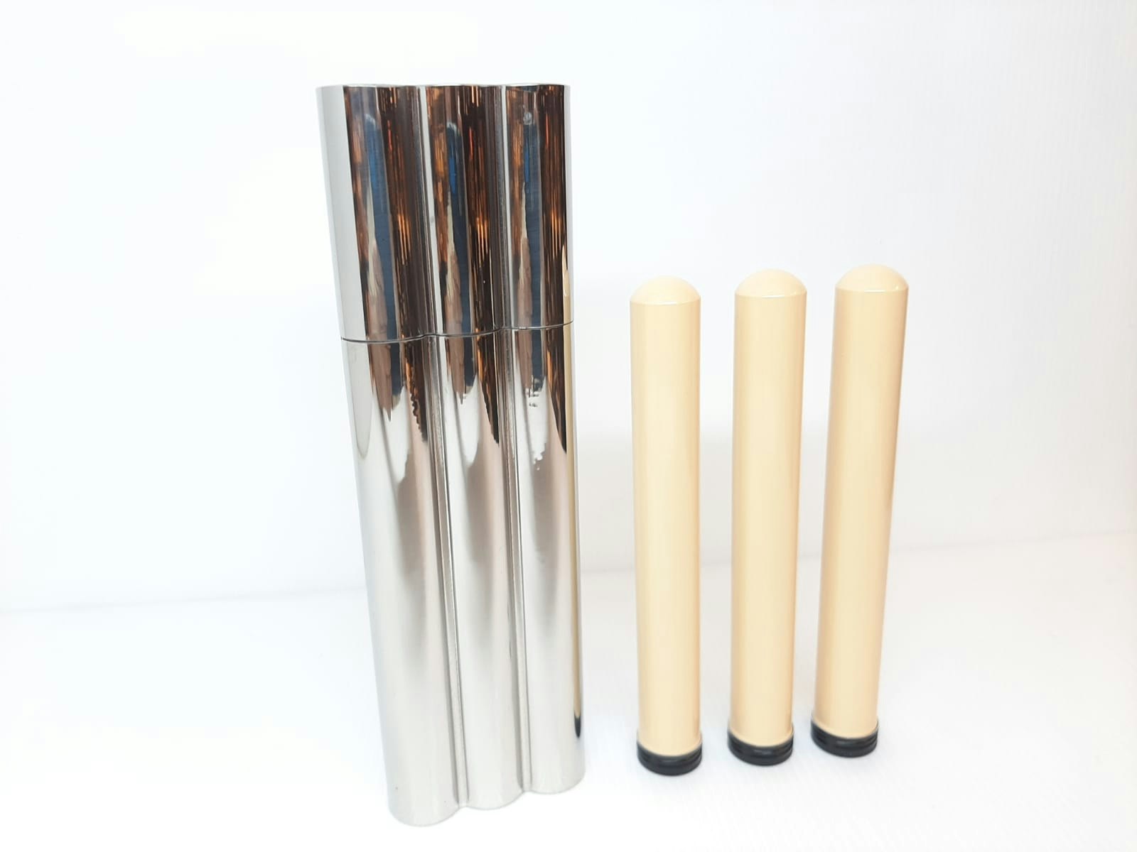 Cigarrfodral / Cigarretui Metall XXL (3 cigarrer)