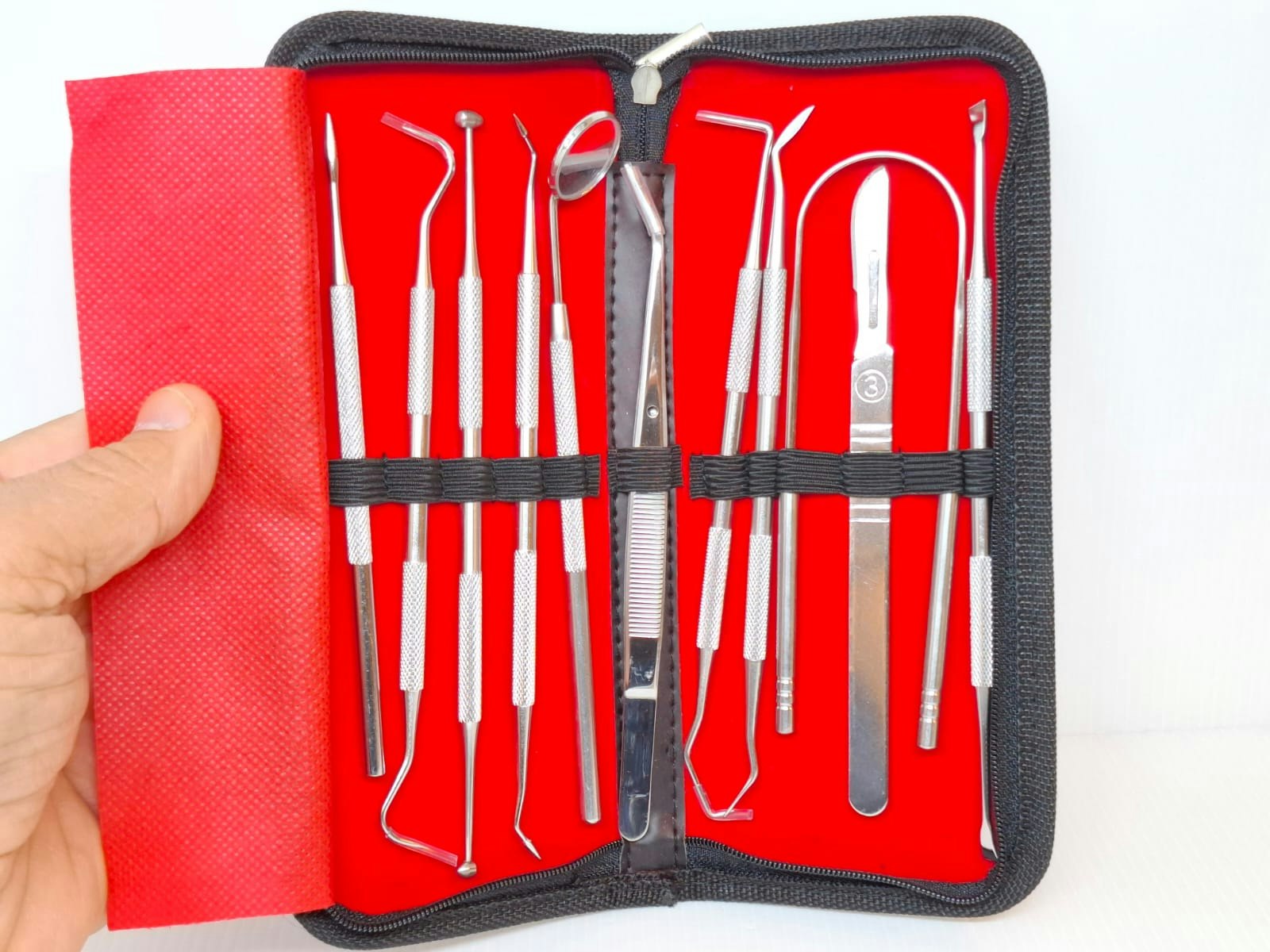 Set med 11 stycken verktyg (Tandläkare)