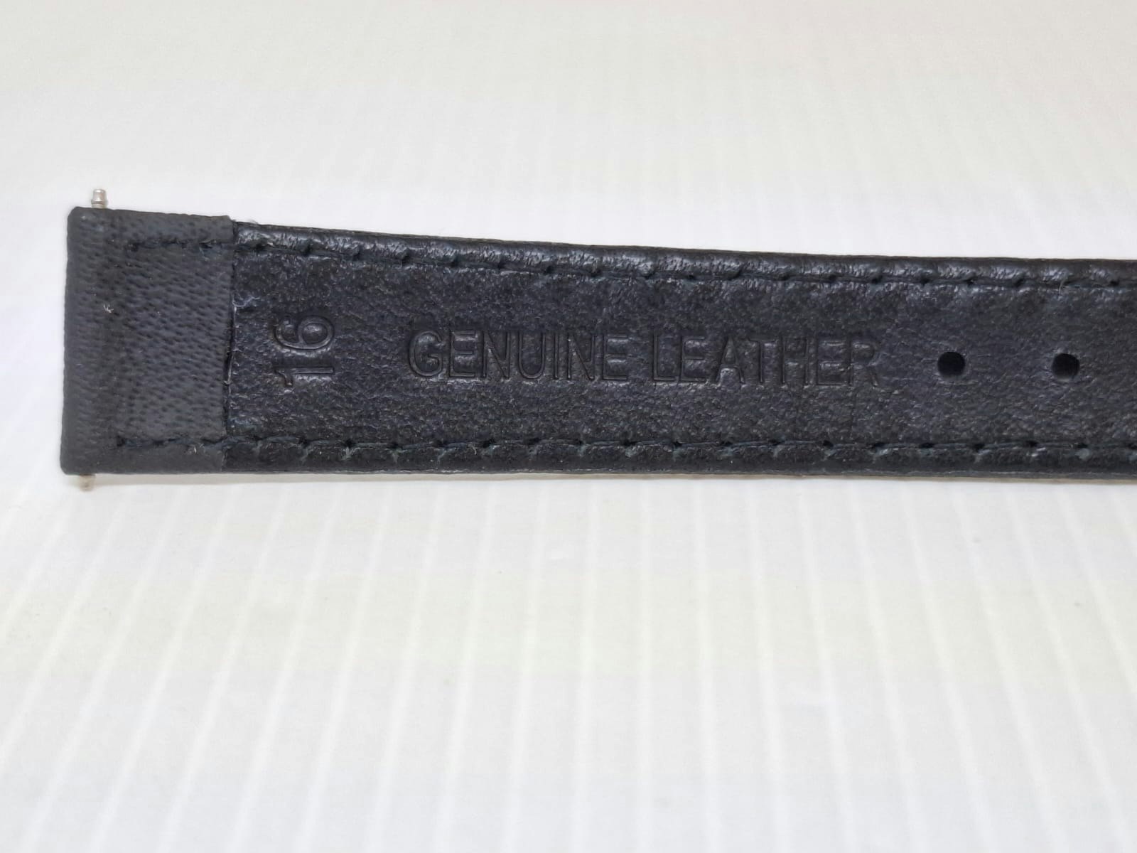 Armband SVART KALVSKINN (16 mm)