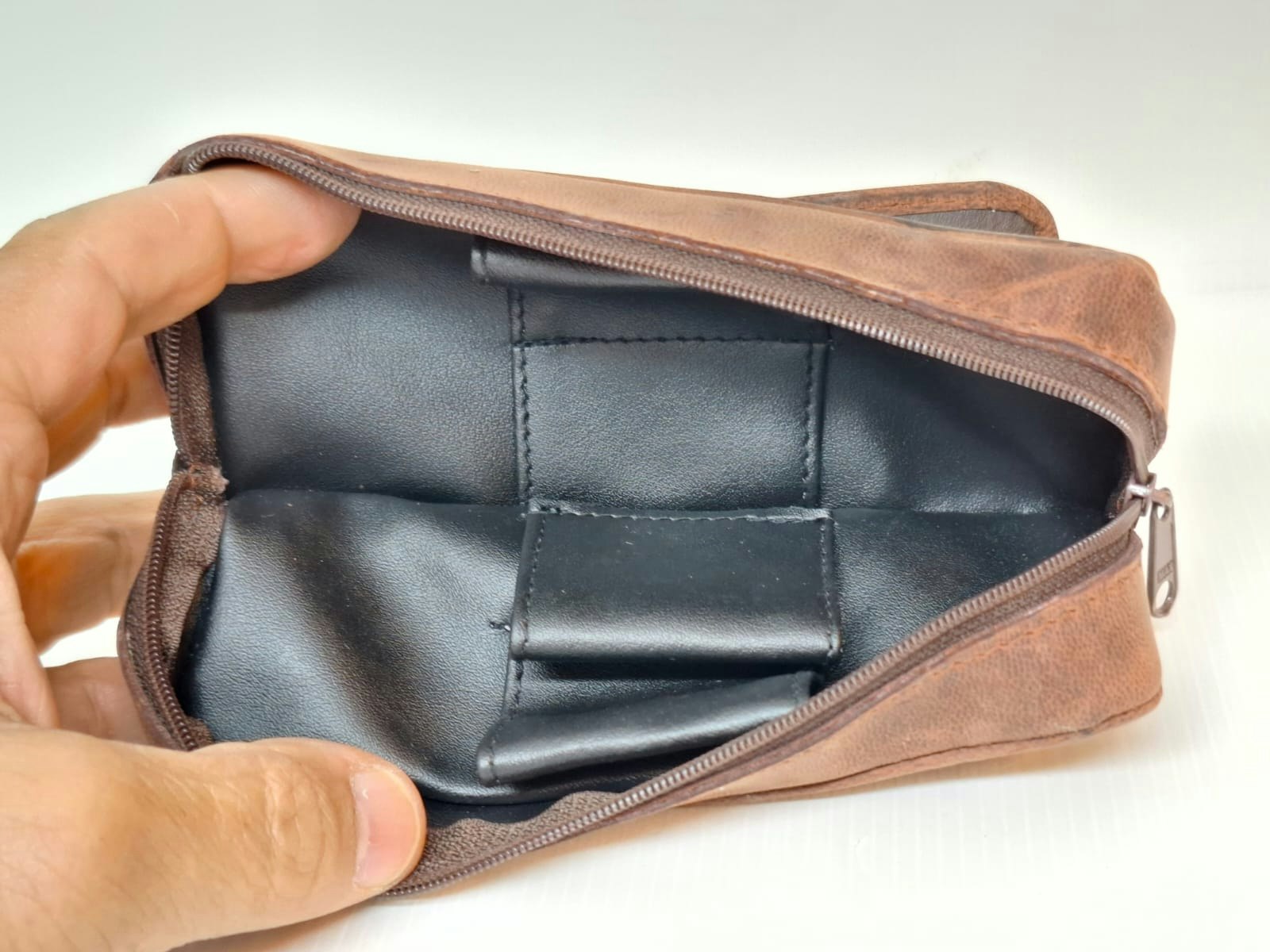 Pipväska / Pipfodral ANGELO GOAT LEATHER (2 pipor)