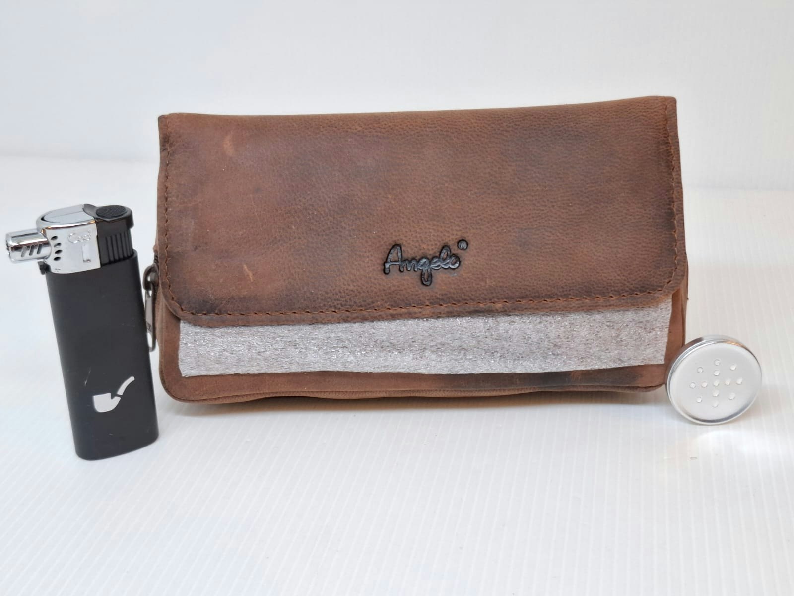Pipväska / Pipfodral ANGELO GOAT LEATHER (2 pipor)