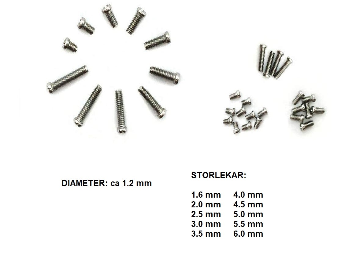 Set: Klockskruvar (ca 50 st)