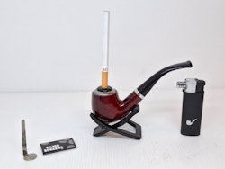 Kinapipa och cigarettmunstycke + tillbehör