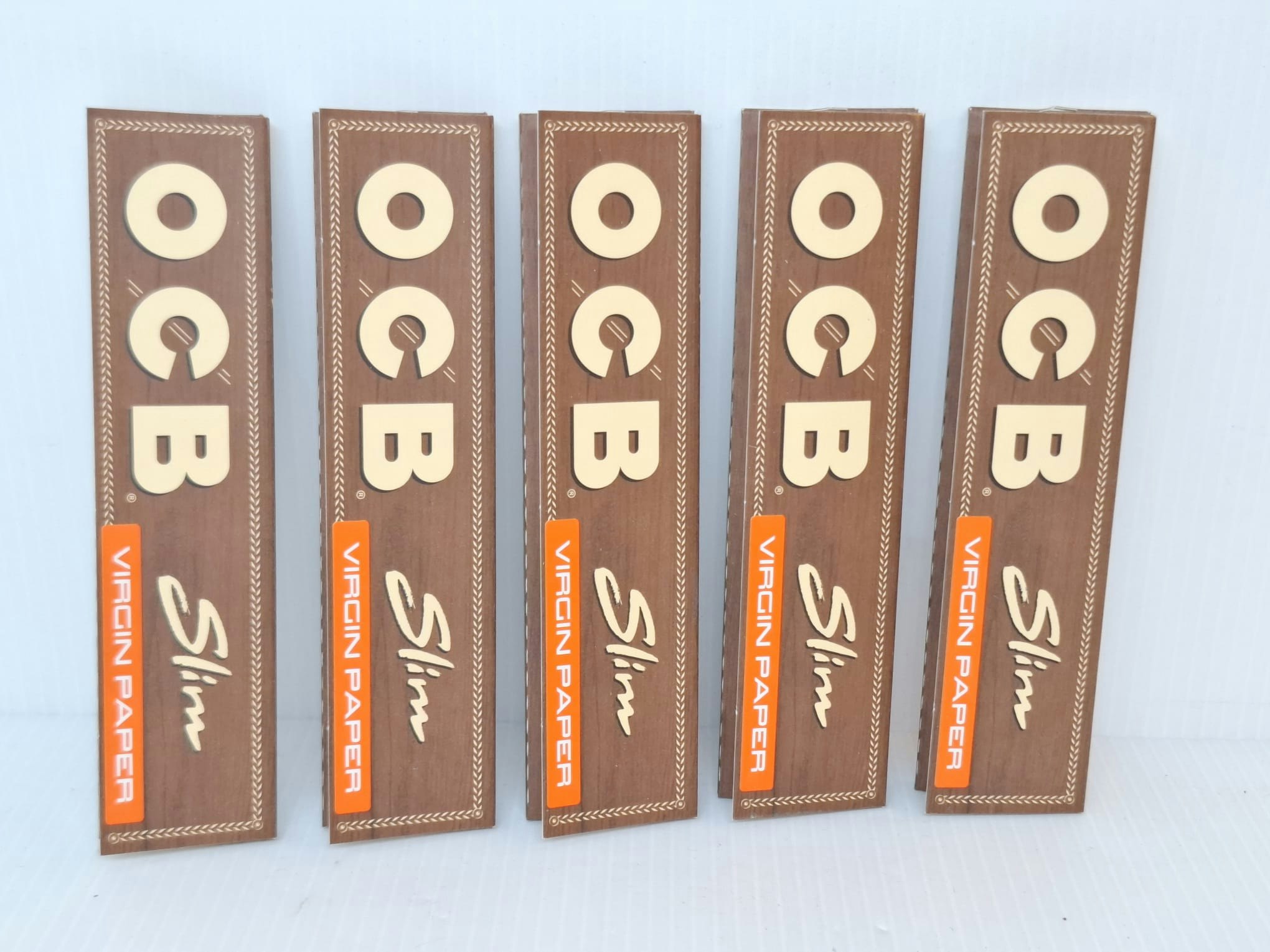 OCB Kingsize Slim Unbleached (5 förpackningar)