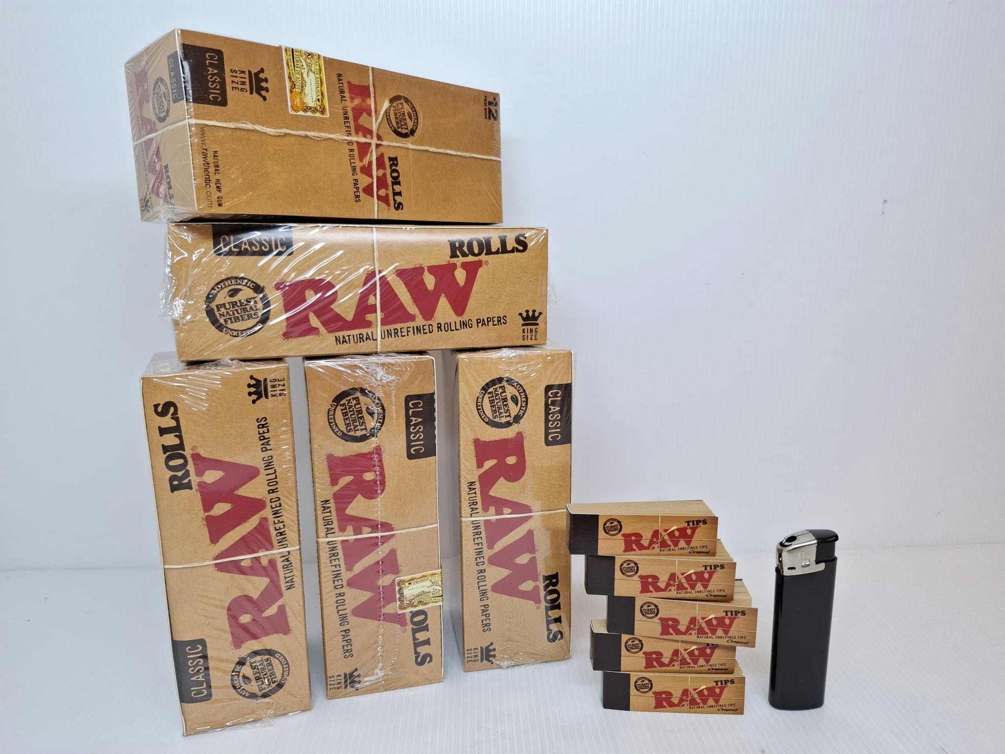 Fem Displays RAW Rolls + filter + tändare