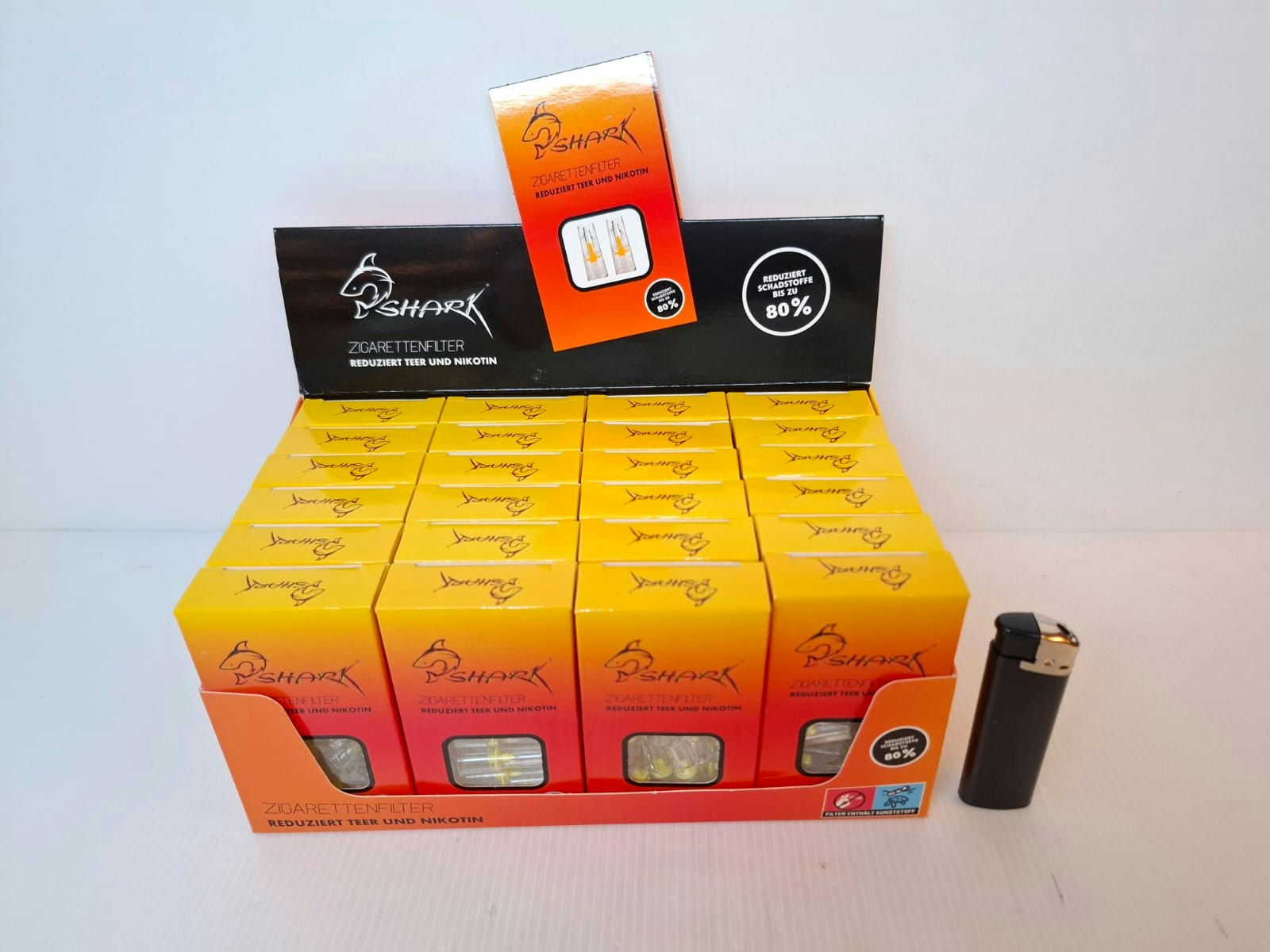 4 paket: SHARK Filter munstycke (cigarett)