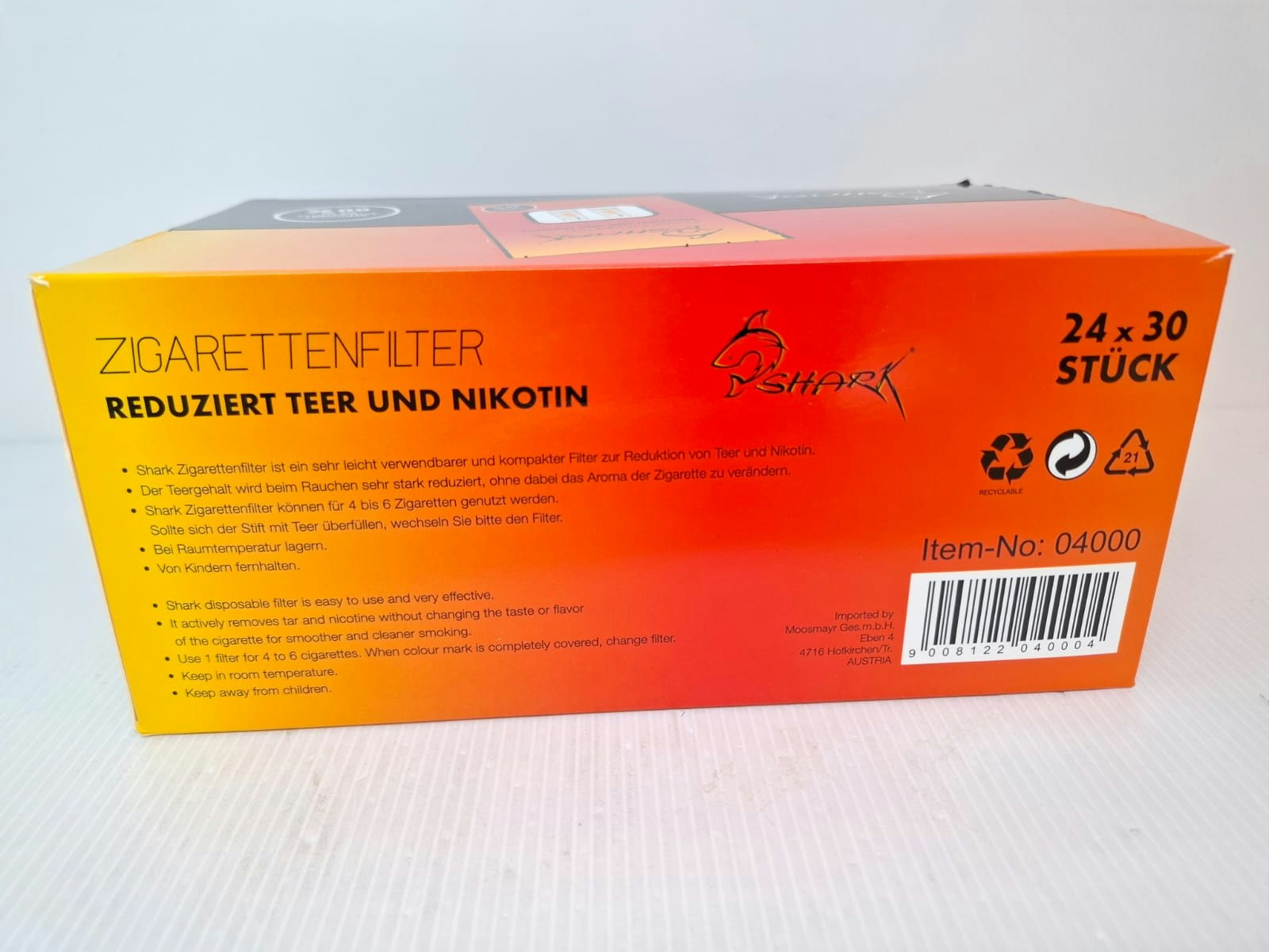 4 paket: SHARK Filter munstycke (cigarett)