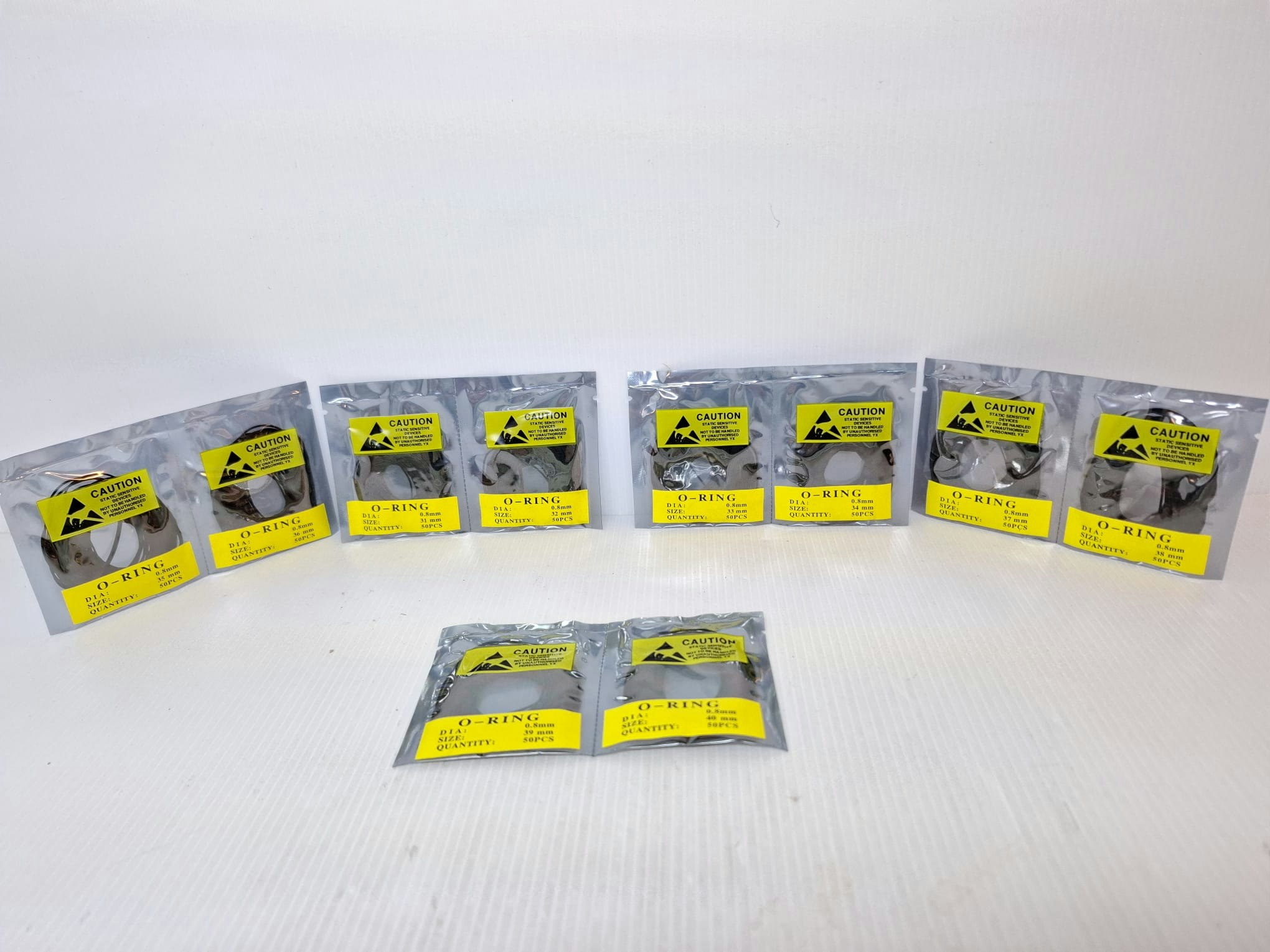 500 st: O-ringar 31-40mm (0.8-XL) (packning / tätning)