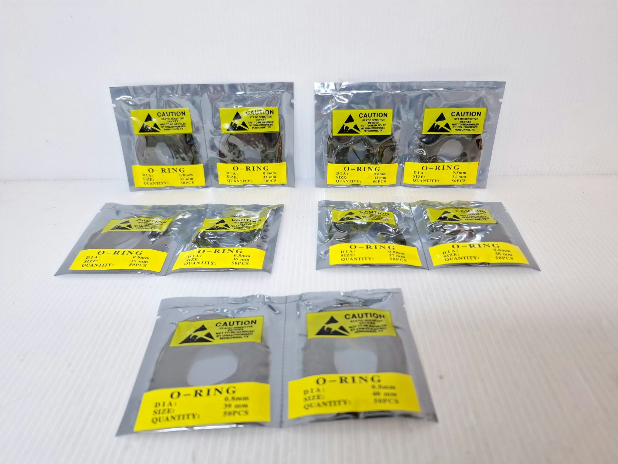 500 st: O-ringar 31-40mm (0.8-XL) (packning / tätning)