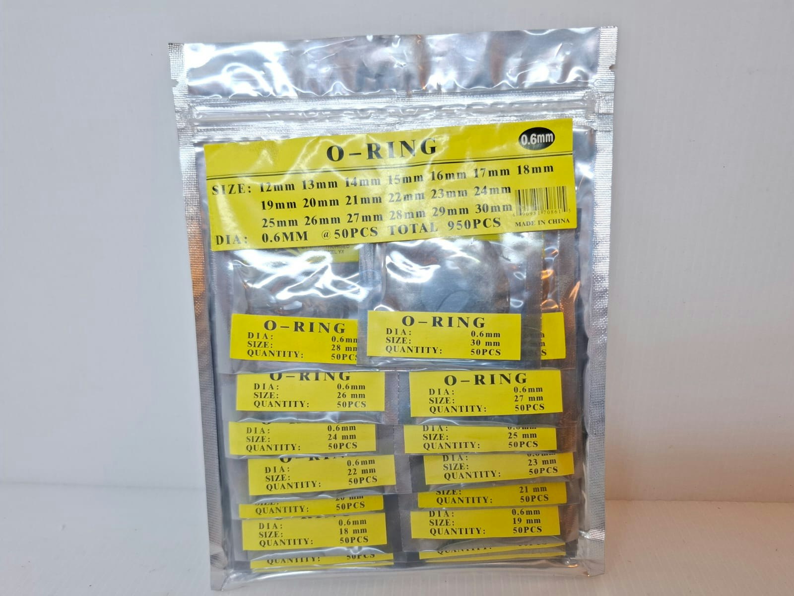 950 st: O-ringar 12-30mm / 0.6 mm (packning / tätning)