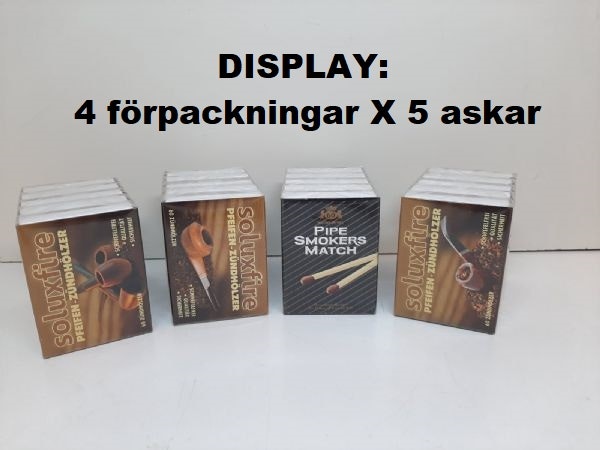5 askar tändstickor till pipa