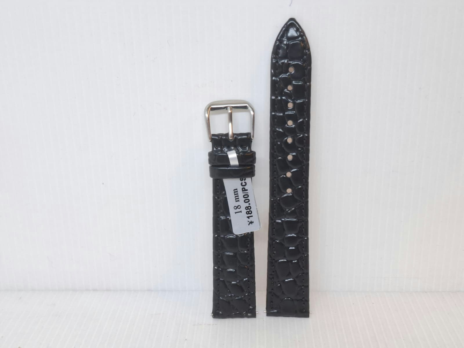 Armband SVART "KROKODIL" (18 mm)