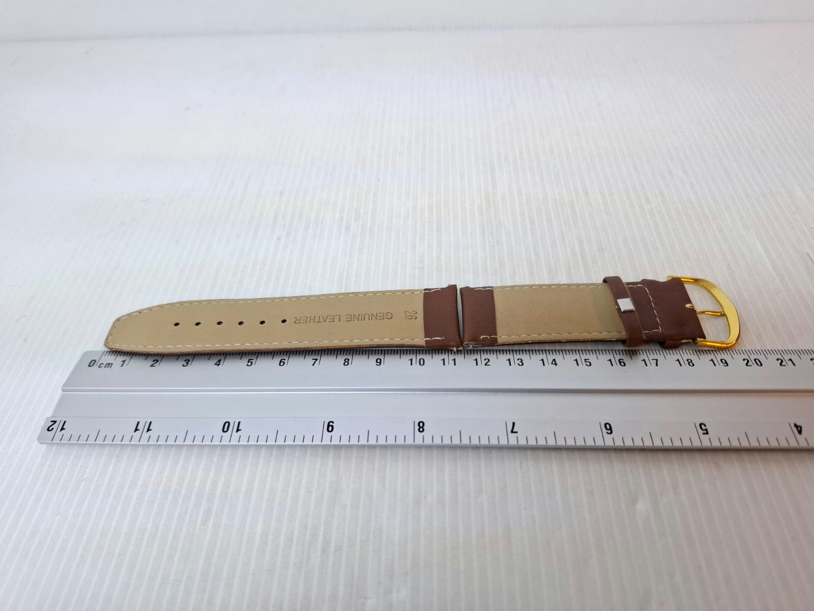 2st: Armband BRUN/SVART KALVSKINN (26 mm)