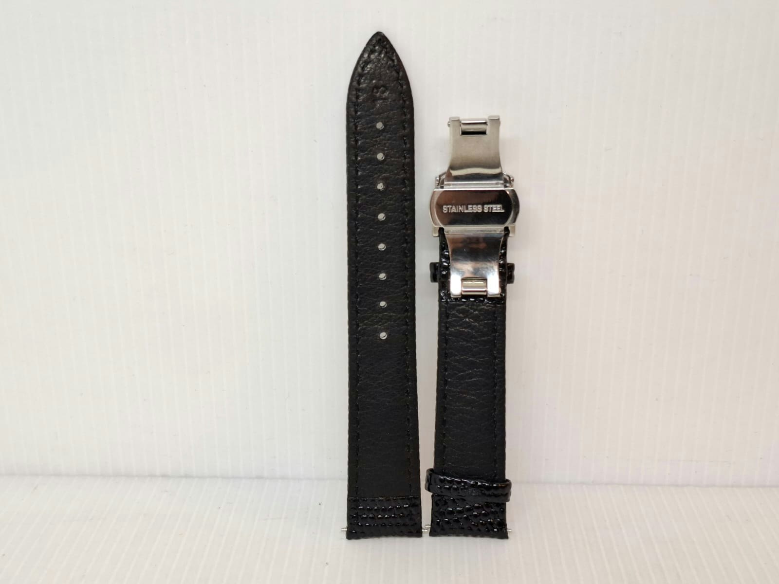 Armband SVART "METALL ORM" (18 mm)