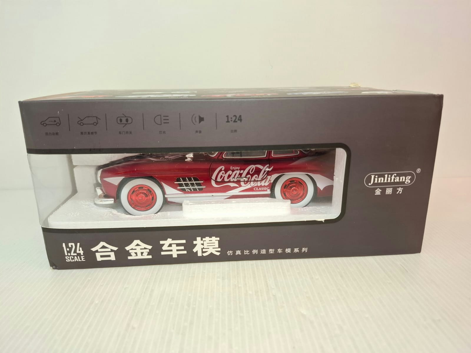 Modellbil Coca-Cola Mercedes-Benz 300 SL - Skala 1:24