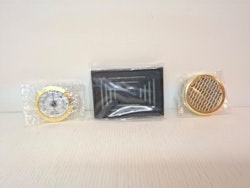 Humidortillbehör 3 delar: Hygrometer + Fuktare (2 st)
