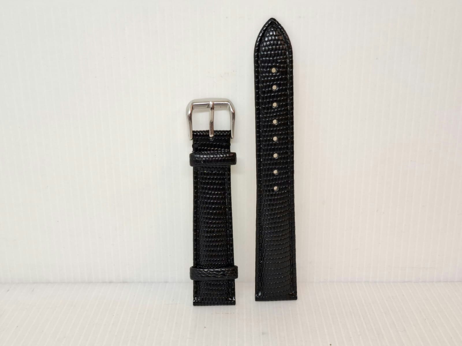 Armband SVART KALVSKINN ÖDLA/ORM (18 mm) + tillbehör