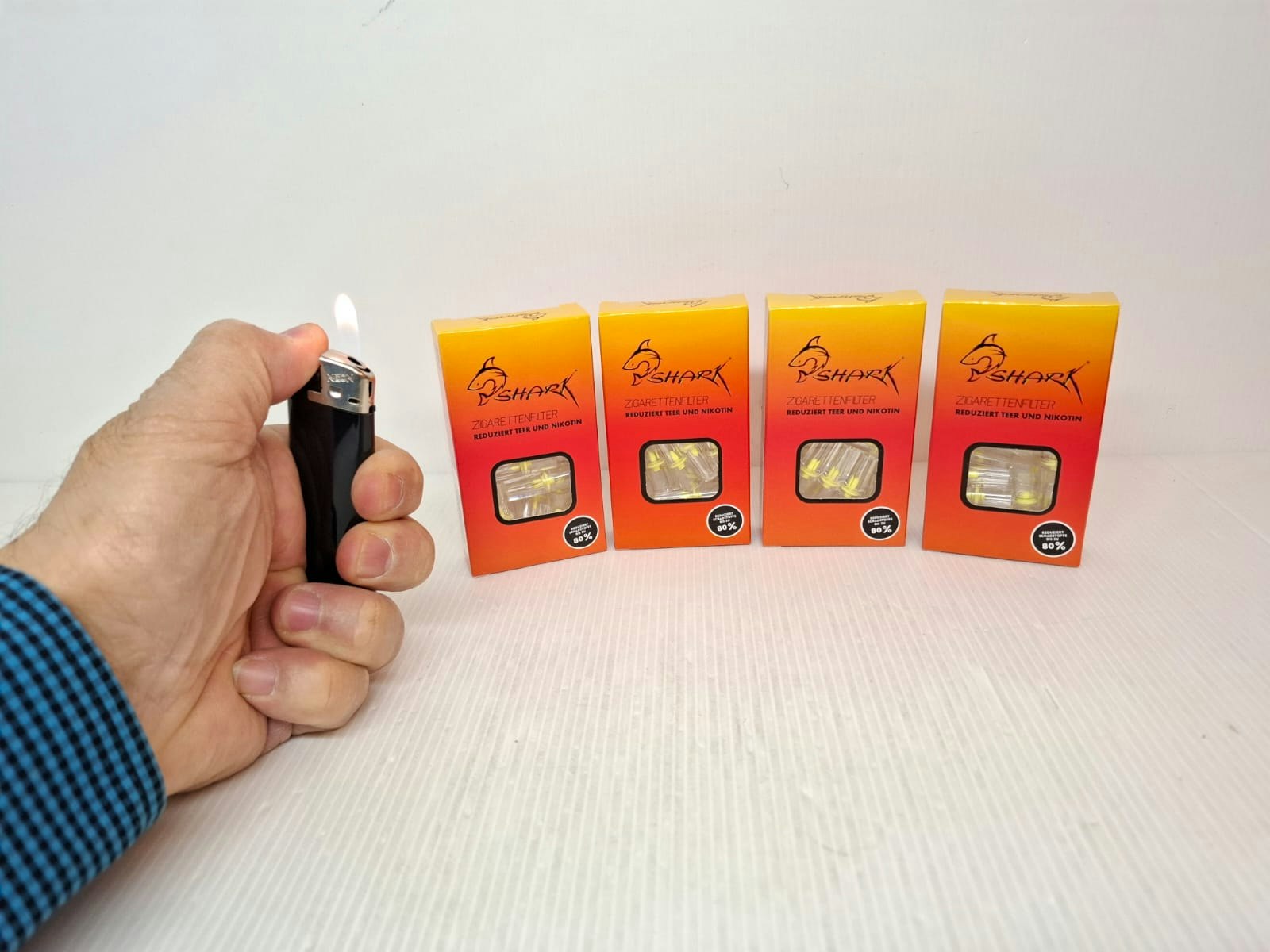4 paket: SHARK Filter munstycke (cigarett)