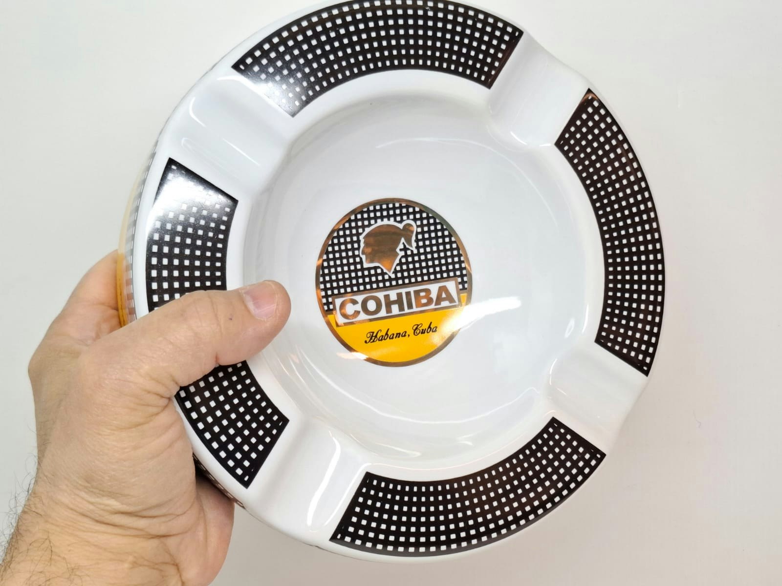Cigarraskkopp / Askfat COHIBA + Tub COHIBA Aluminium
