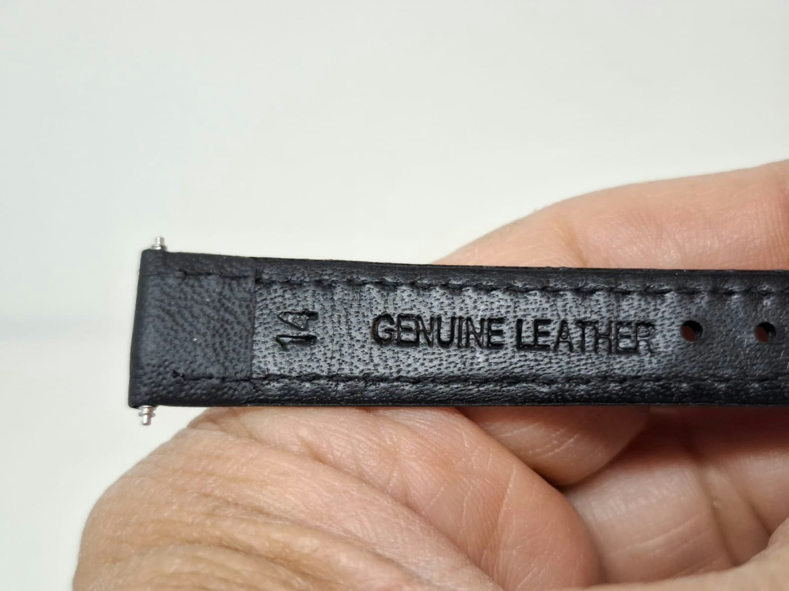 Armband BRUN/SVART KALVSKINN (14 mm)