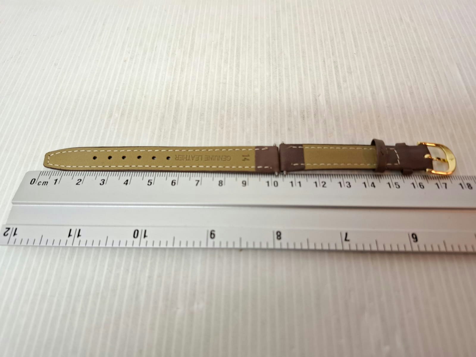 Armband BRUN/SVART KALVSKINN (14 mm)