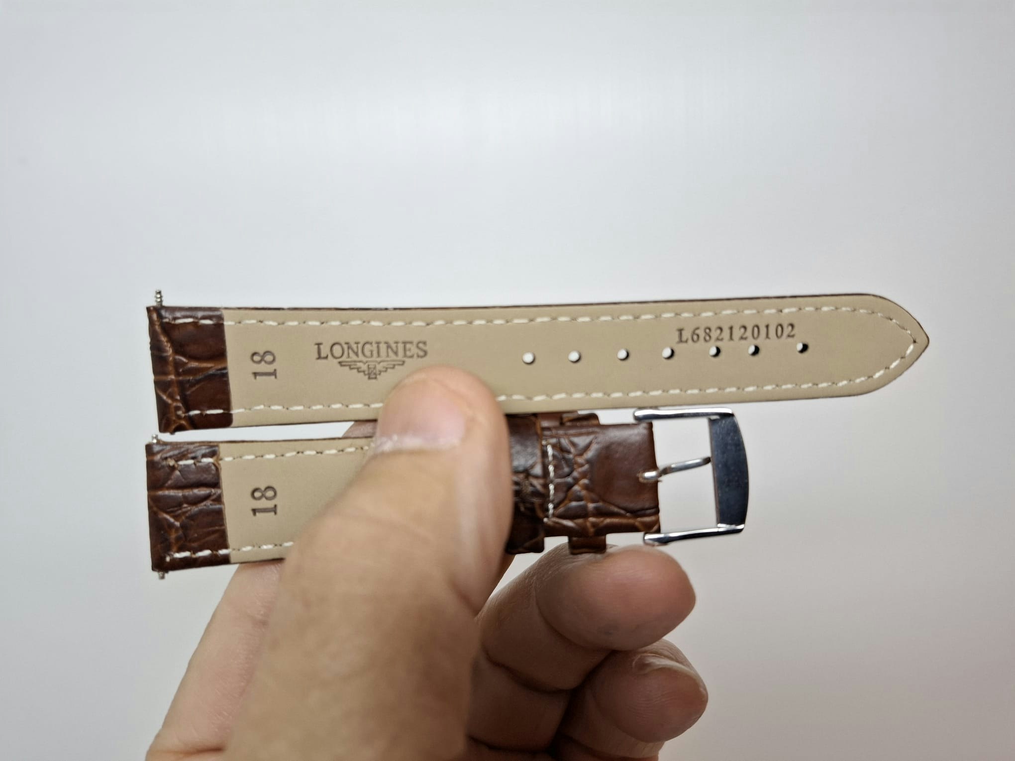 Armband LONGINES KALVSKINN "KROKODIL" (18 mm)
