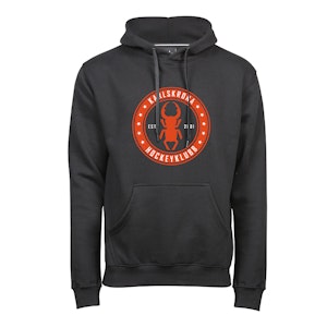 KHK hoodie Jr, svart -rund logo