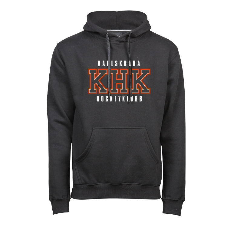 KHK hoodie Jr, svart- text logo