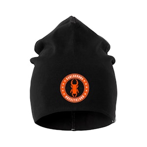 KHK stretch short beanie, svart -rund logo