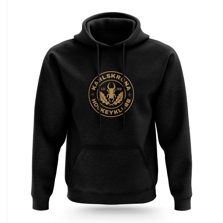 KHK hoodie, guld logo