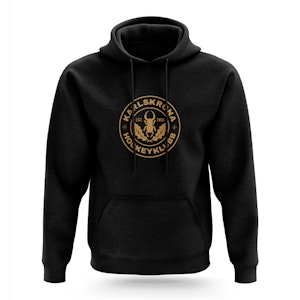 KHK hoodie, guld logo