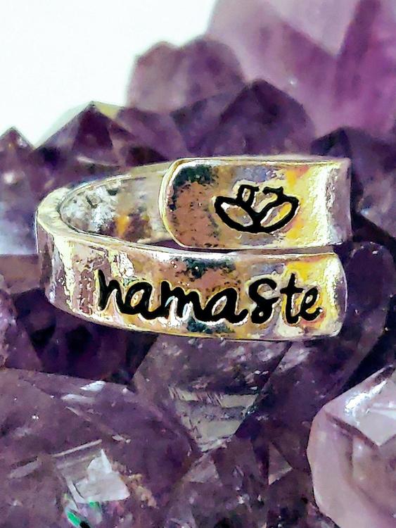 Namaste one size stål ring