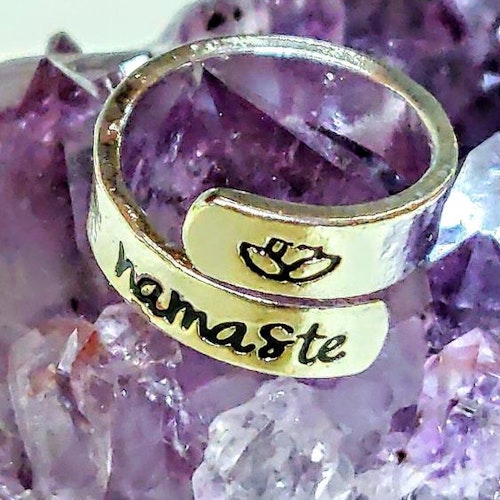 Namaste one size stål ring