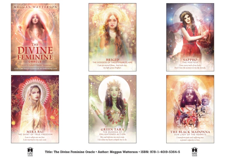 A 53-Card Tarot Deck & Guidebook for Embodying Love 7haofang The Divine Feminine Oracle 